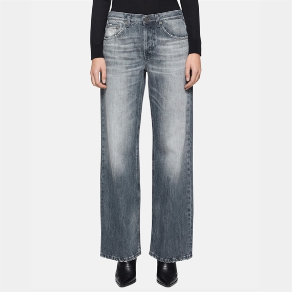 Dondup Jacklyn Wide-Leg Jeans, Grey Blue Wash